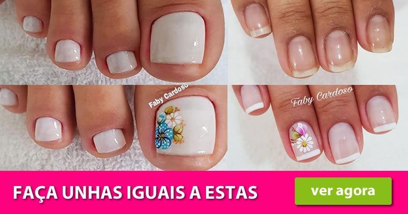 Unhas feitas com as técnicas ensinadas no curso